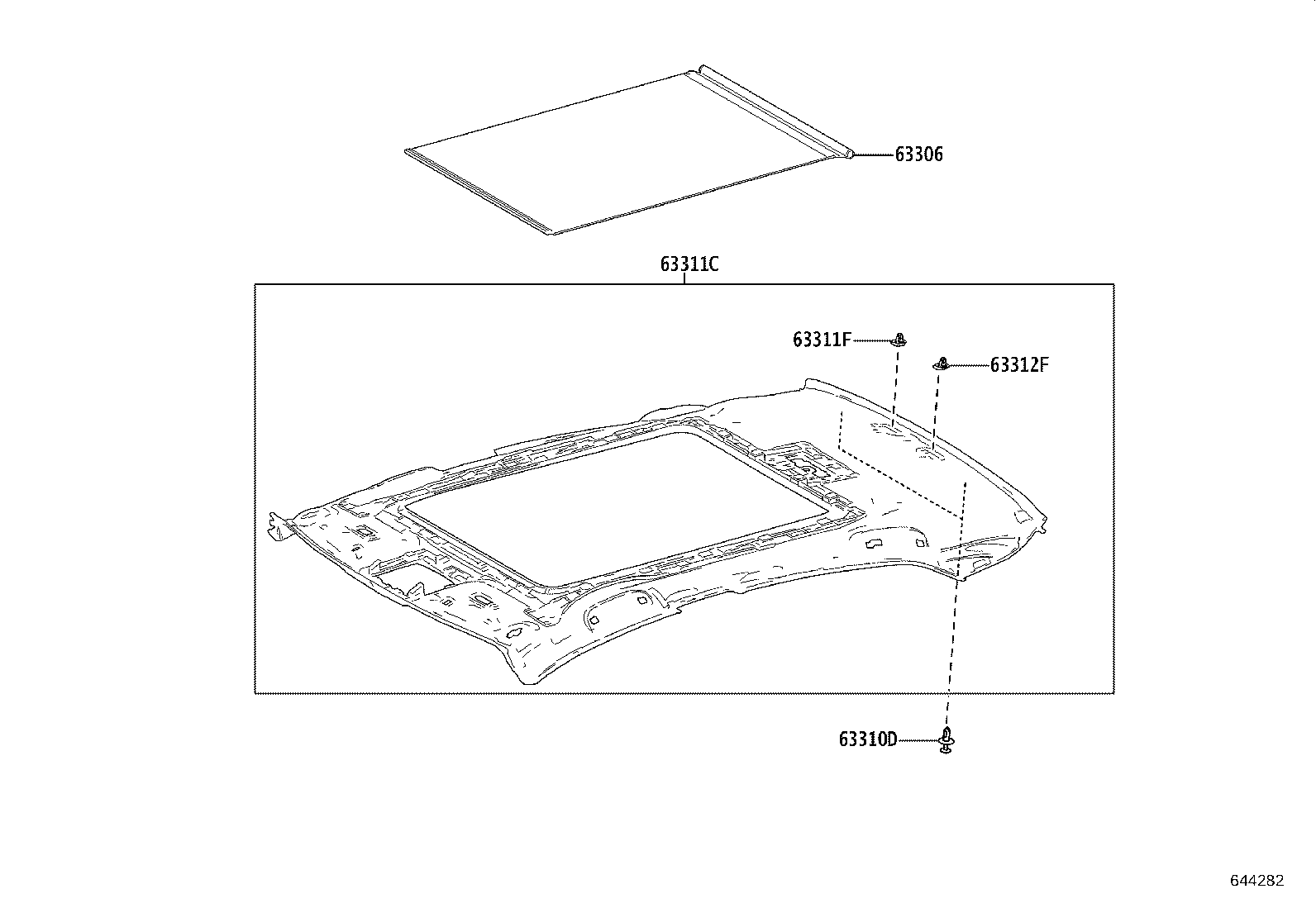 63306-06150-B0 TRIM SUB-ASSY, SUNSHADE product image
