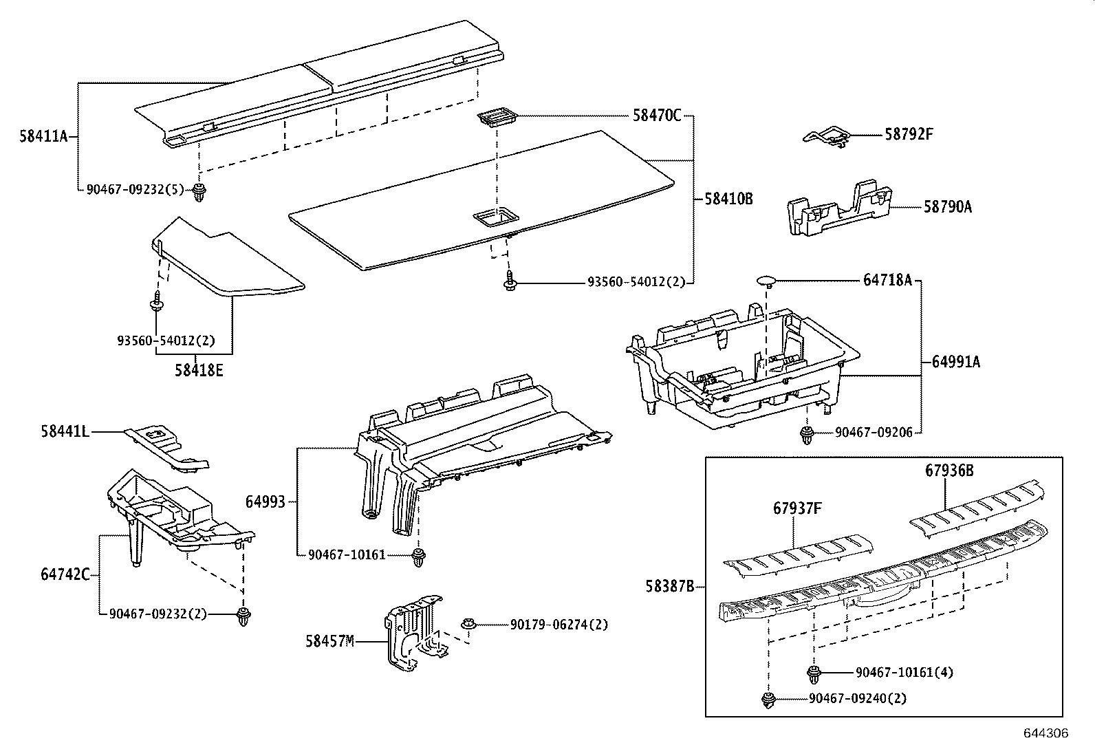 64740-48220-C0 PANEL ASSY, DECK TRIM SIDE, LH product image