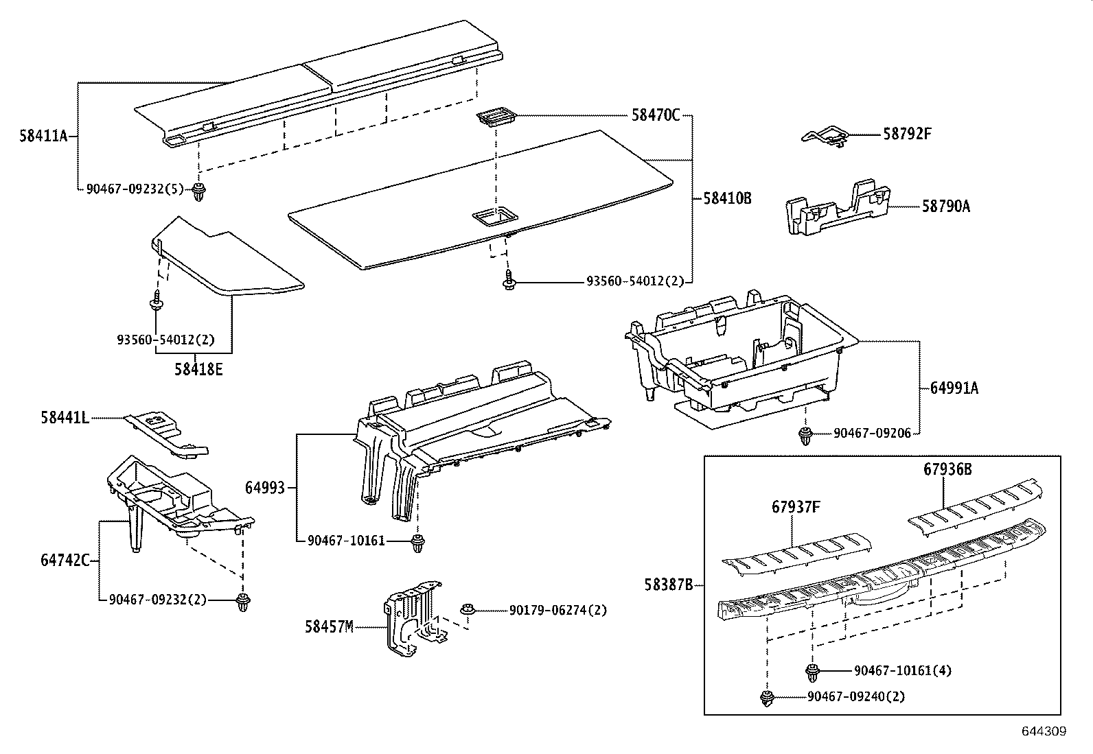 64740-48220-C0 PANEL ASSY, DECK TRIM SIDE, LH product image