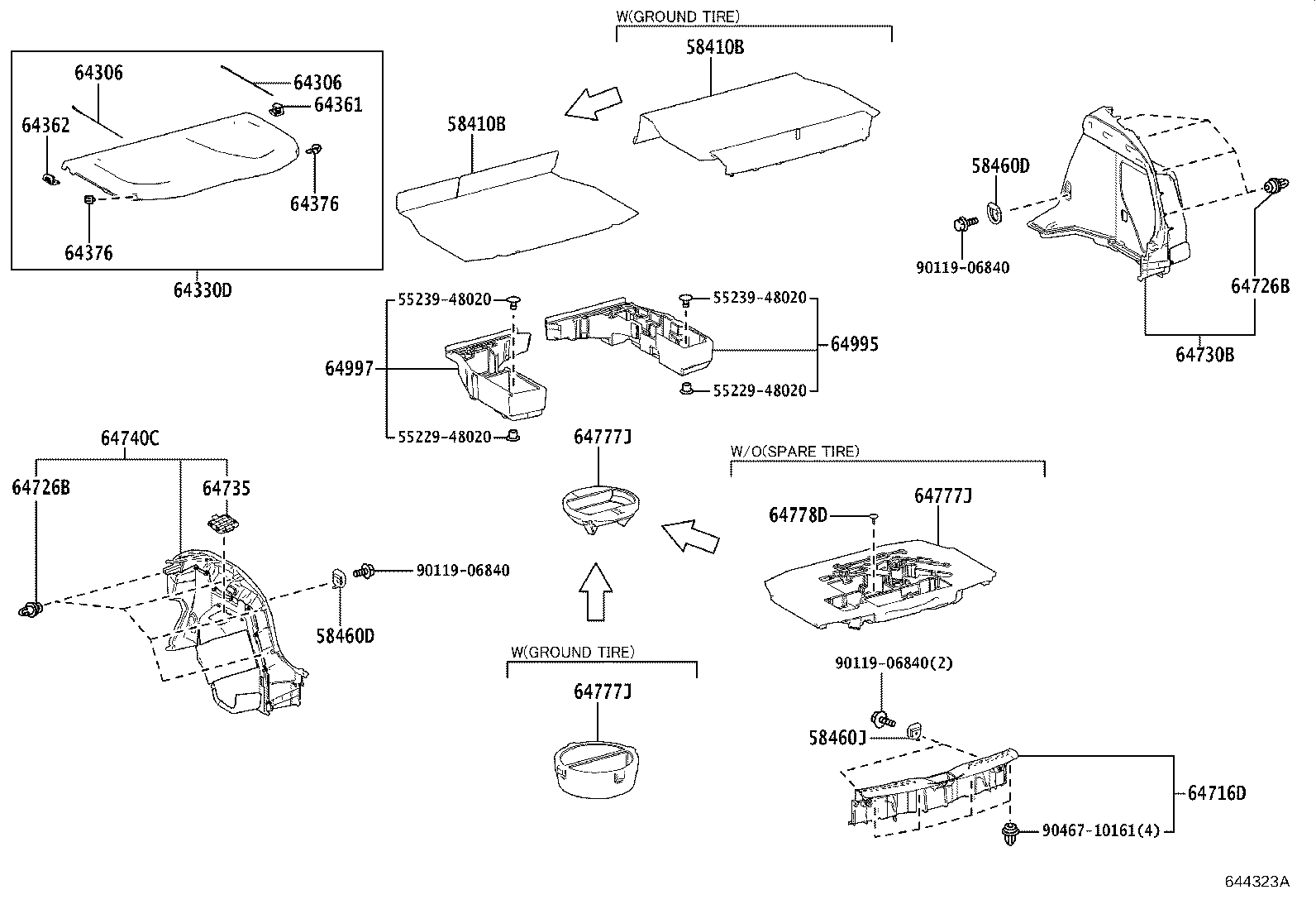64777-F4050 CUSHION, SPARE WHEEL product image