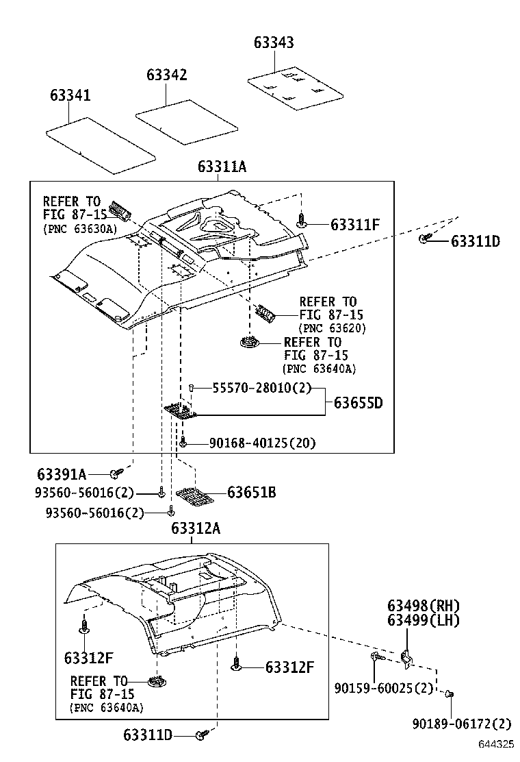 63343-26130 PAD, ROOF SILENCER, NO.3 product image