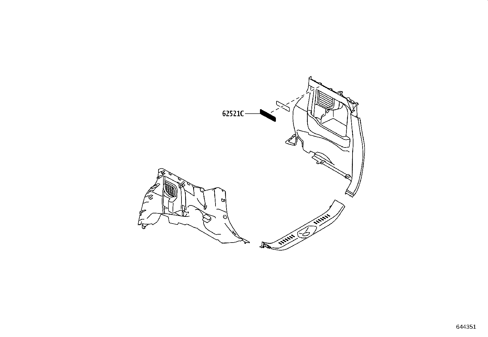 64993-B1010 BOX, DECK FLOOR, REAR product image