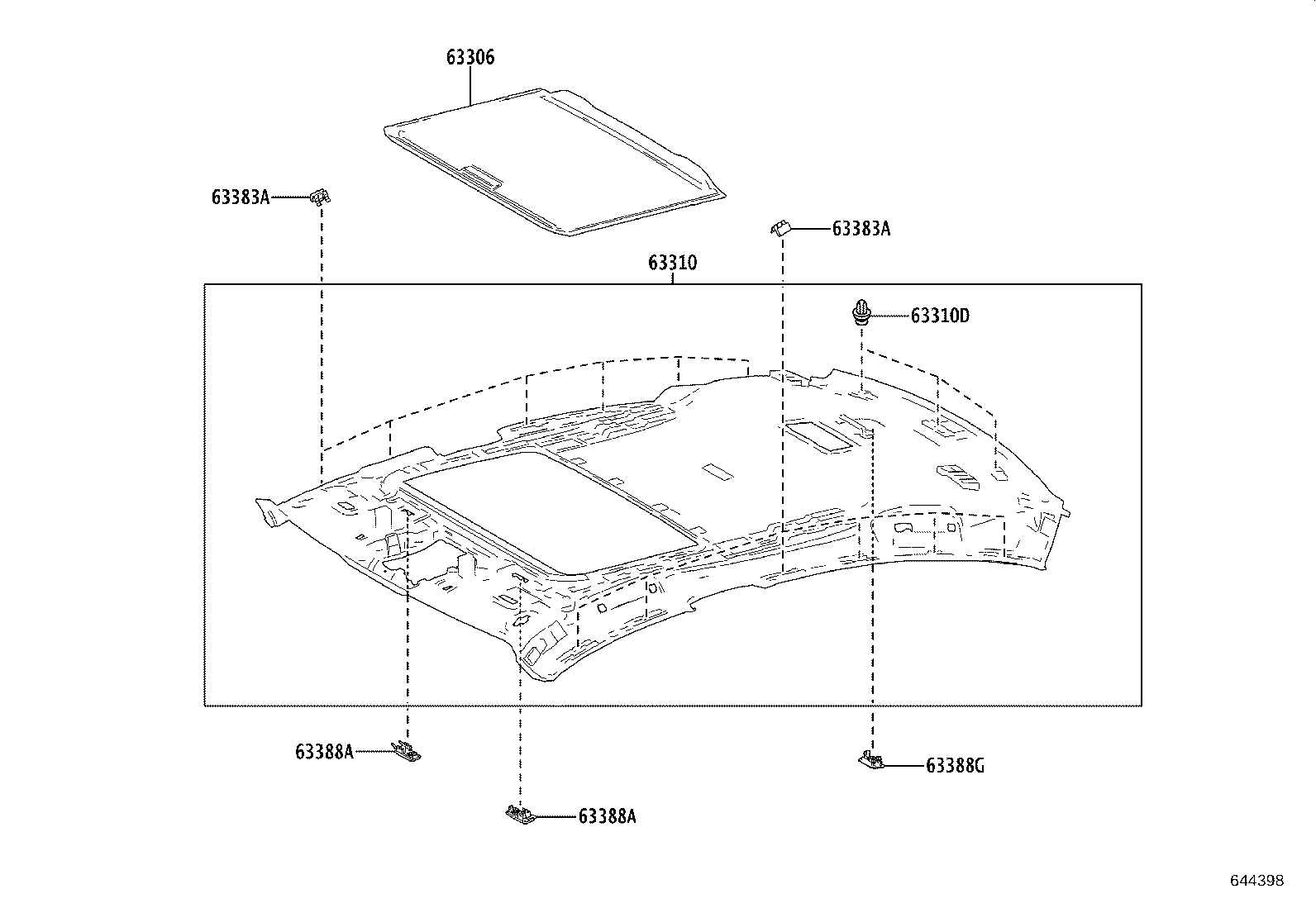 63306-06190-C0 TRIM SUB-ASSY, SUNSHADE product image