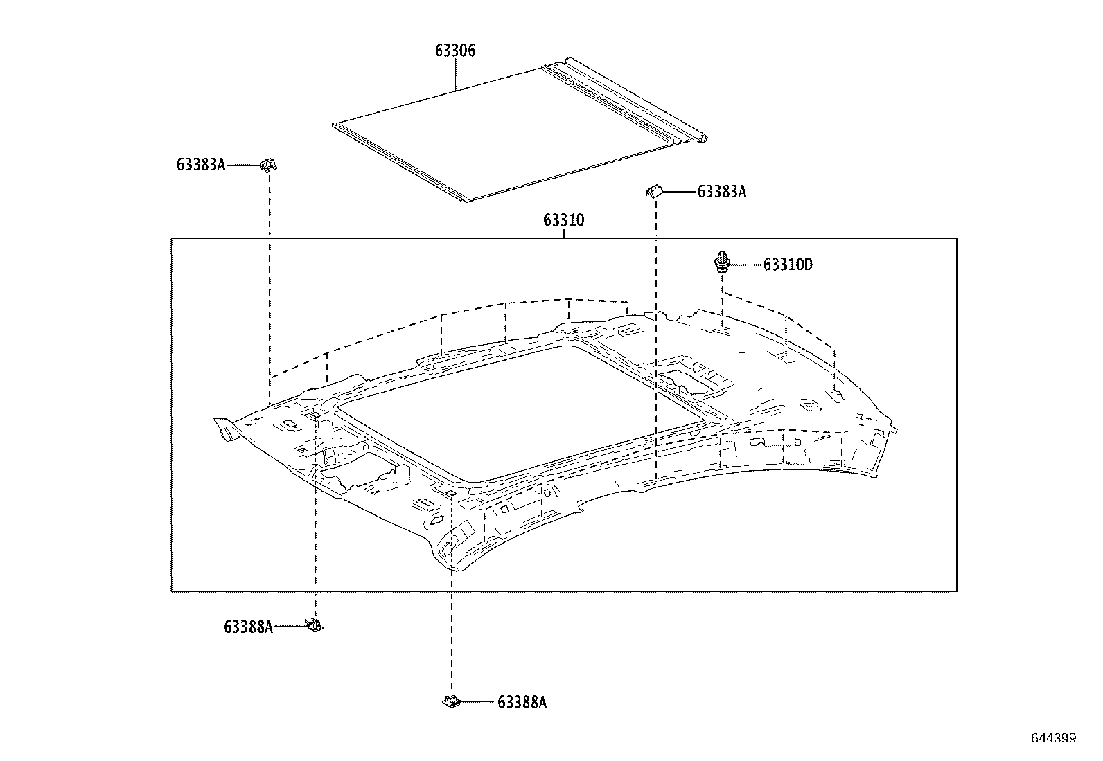 63306-06190-C0 TRIM SUB-ASSY, SUNSHADE product image