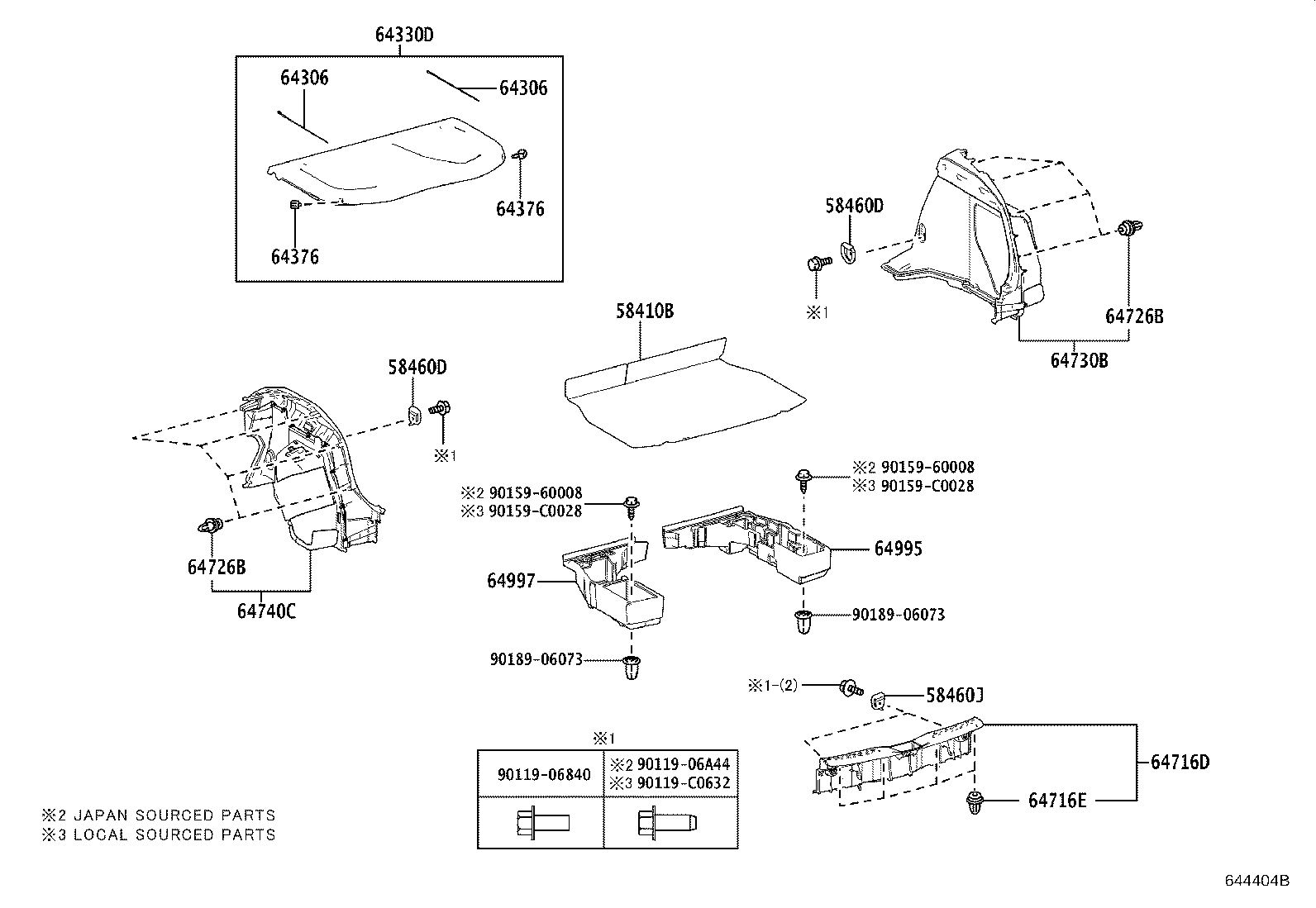 64306-F4020 SUSPENDER SUB-ASSY, PACKAGE TRAY TRIM product image