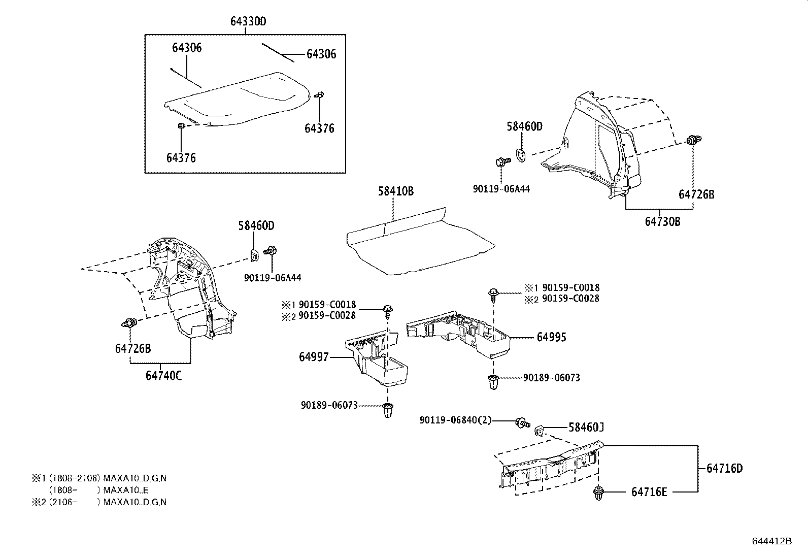 64995-F4110 BOX, DECK FLOOR, RH product image