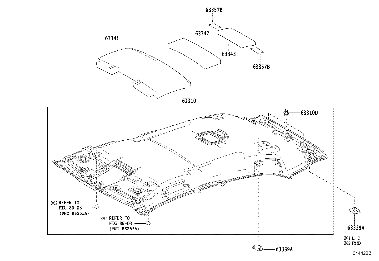 63306-76040 TRIM SUB-ASSY, SUNSHADE product image