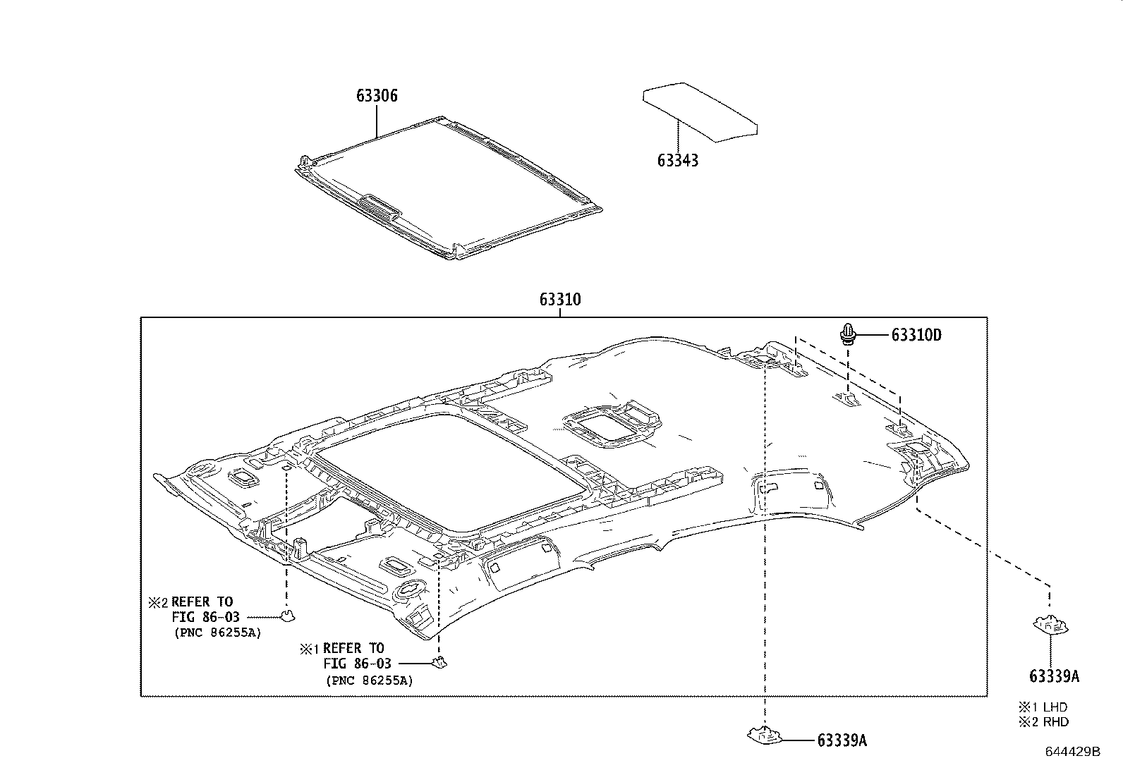 63306-76040 TRIM SUB-ASSY, SUNSHADE product image