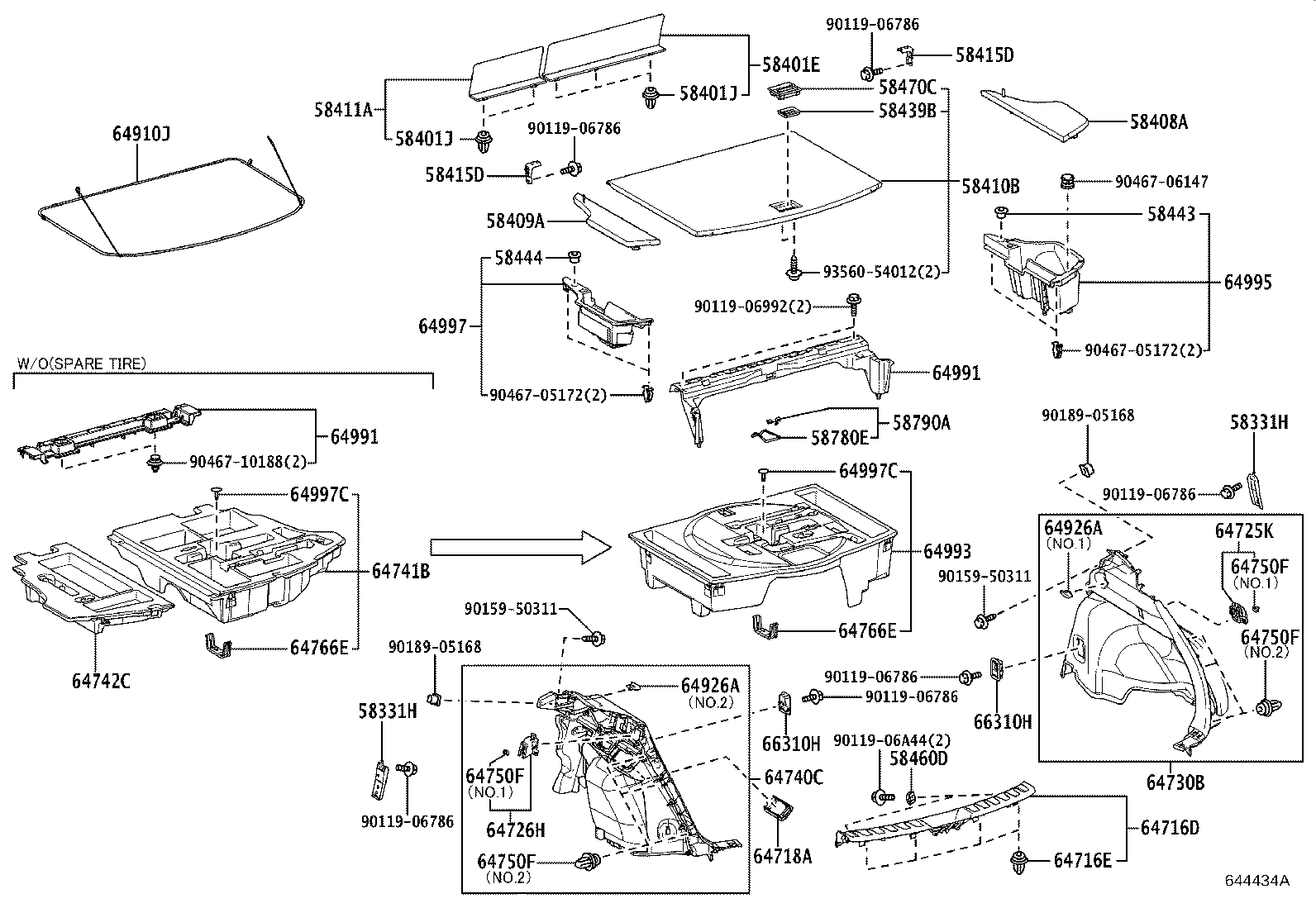 Toyota 58410-76040-C0 BOARD ASSY, DECK