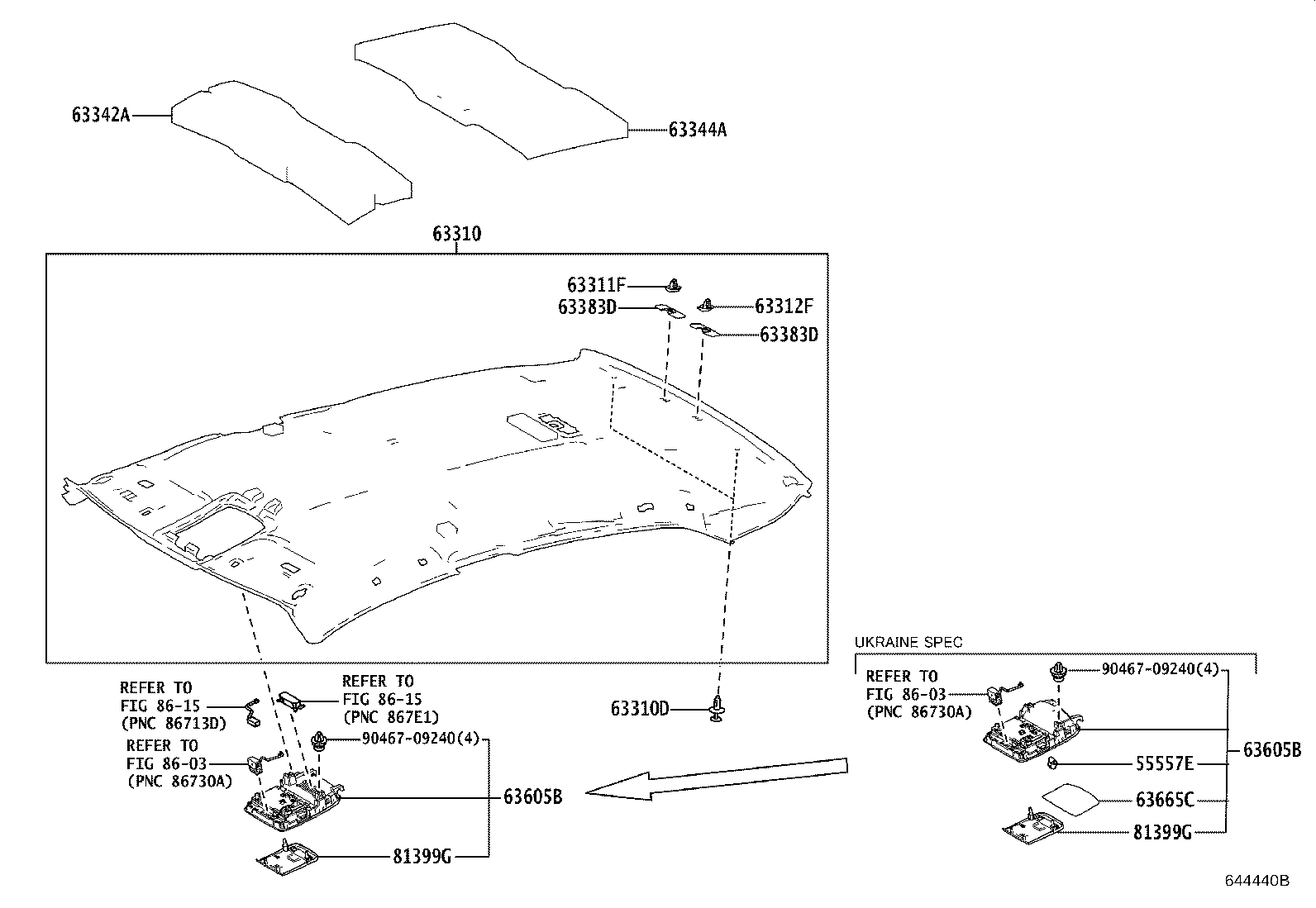 63344-06250 SILENCER, ROOF, NO.4 product image
