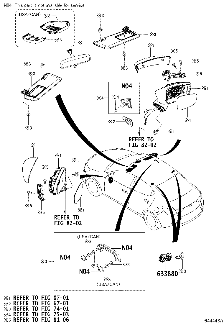 Toyota 63300-WB006 HEADLINING ASSY, ROOF