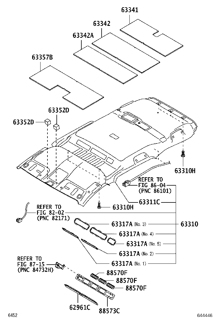 63357-BZ070 SILENCER, ROOF product image