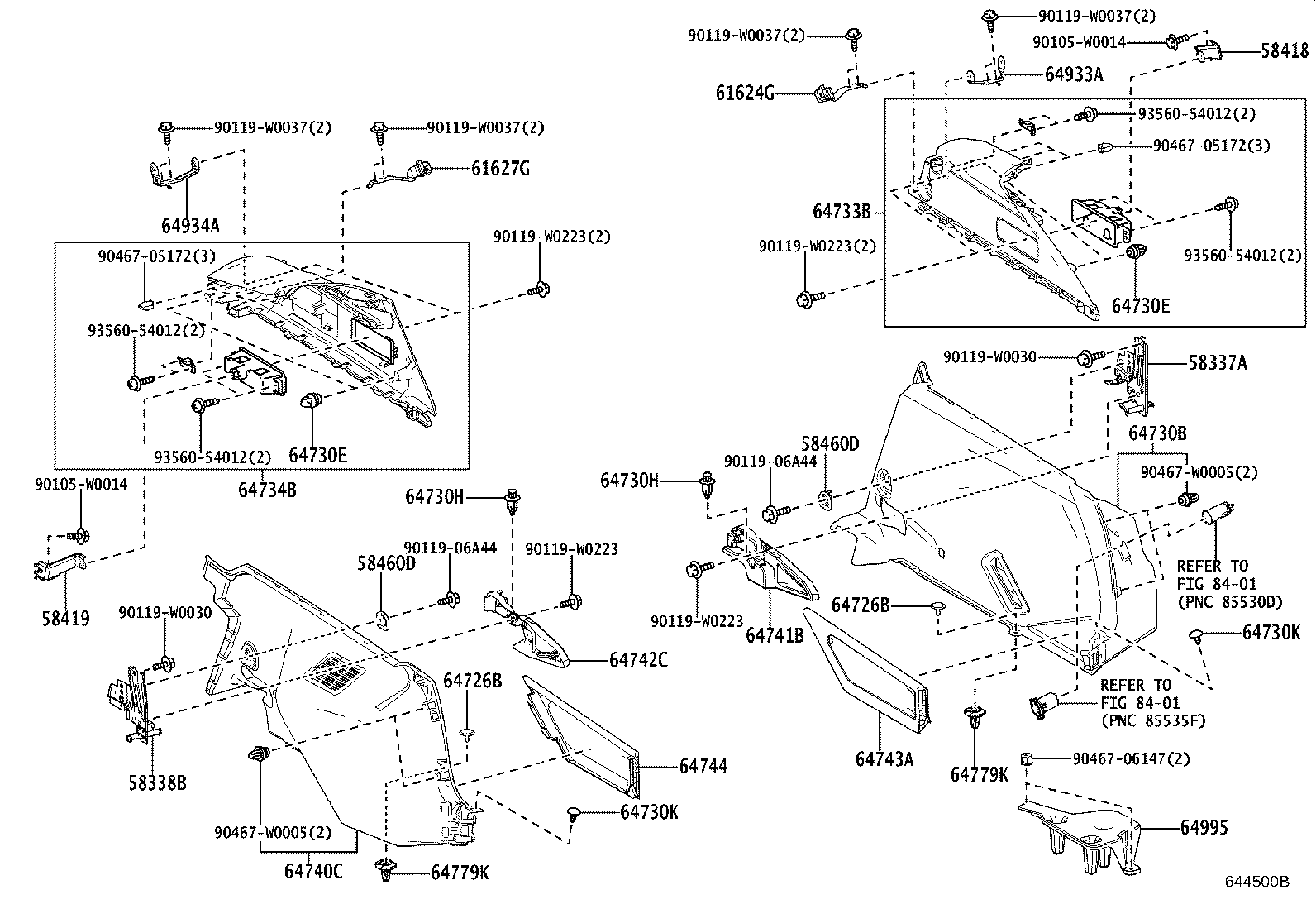 64306-02080 SUSPENDER SUB-ASSY, PACKAGE TRAY TRIM product image