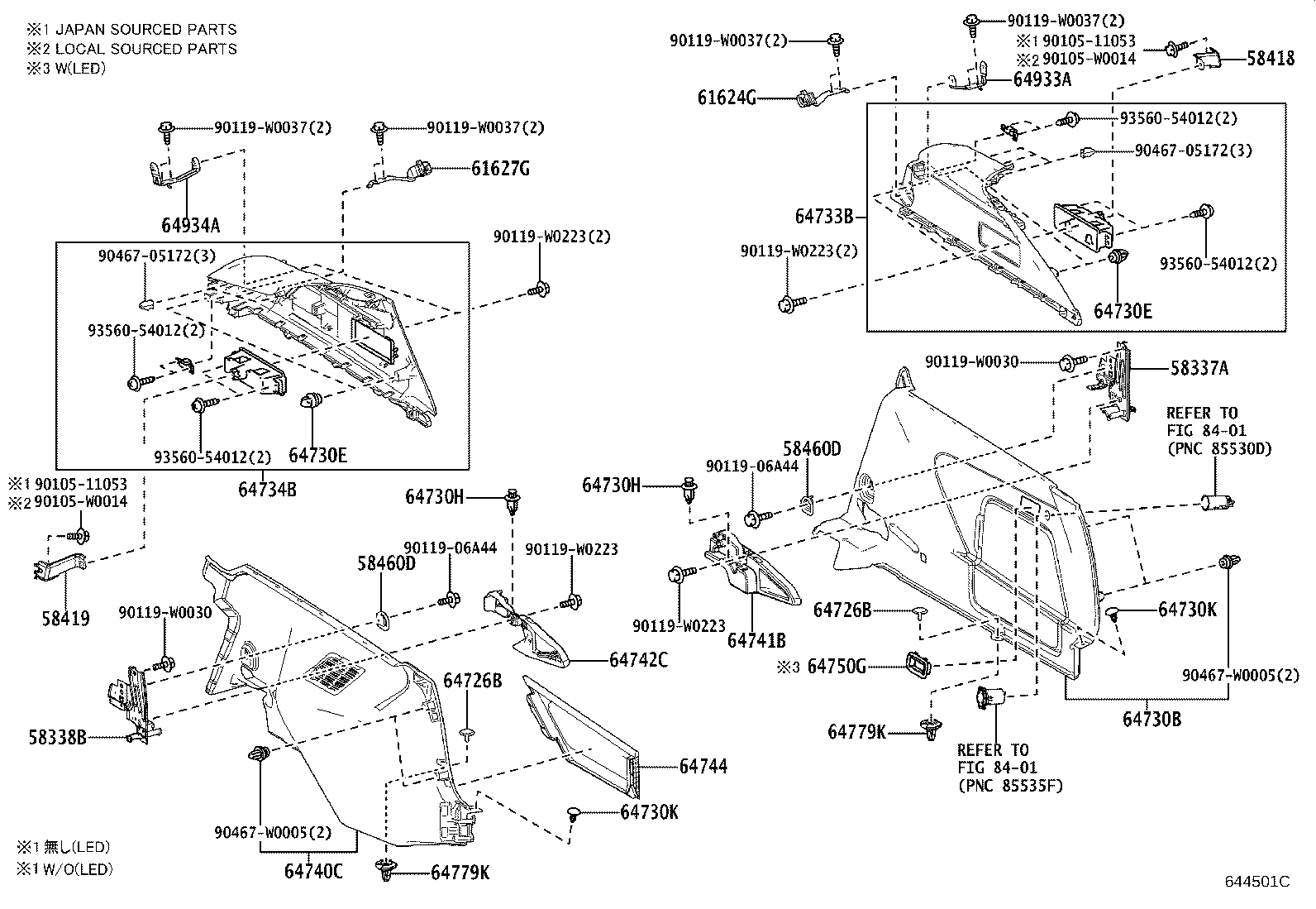 64306-02080 SUSPENDER SUB-ASSY, PACKAGE TRAY TRIM product image