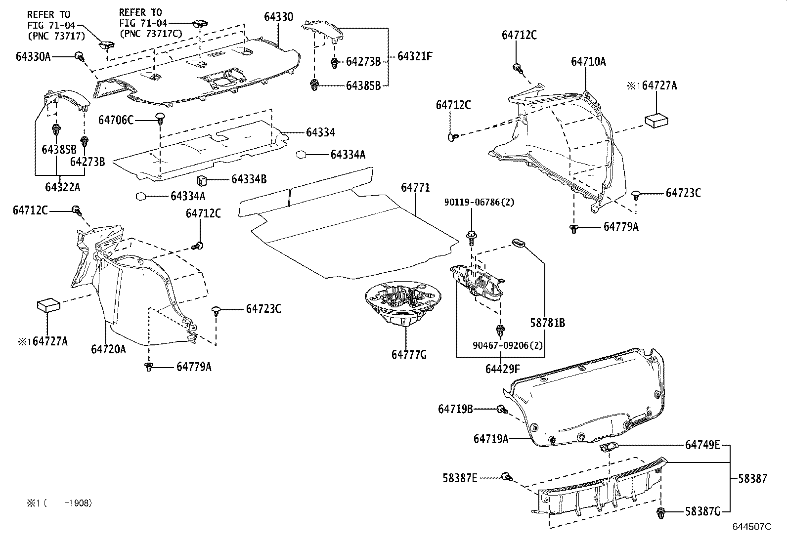 Toyota 58387-12110-C0 PLATE, REAR FLOOR FINISH