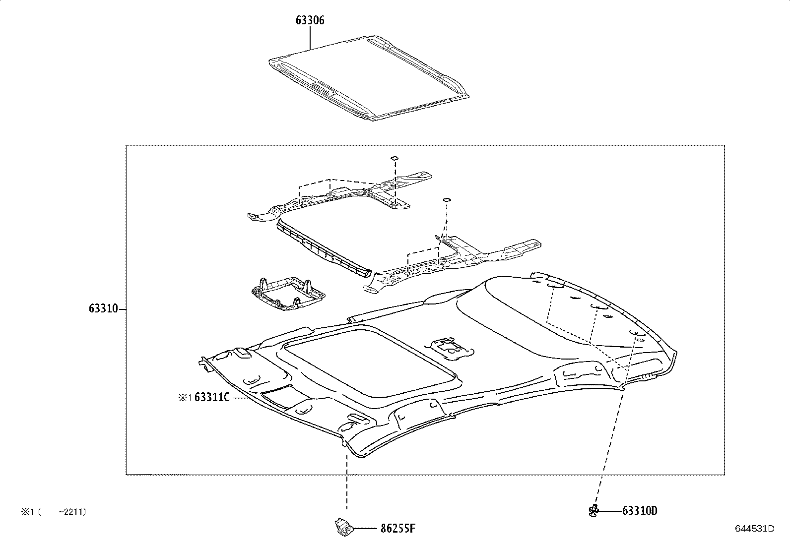 63341-02580 PAD, ROOF SILENCER, NO.1 product image