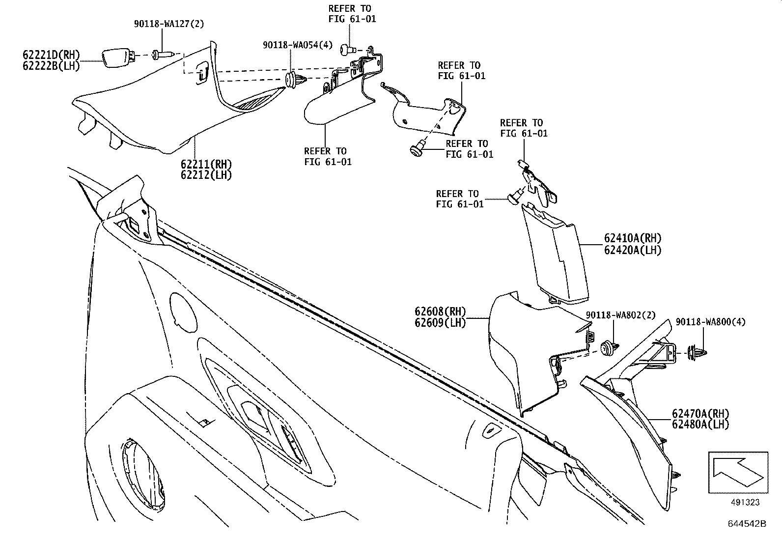 Toyota 67914-WAA01 PLATE, FRONT DOOR SCUFF, LH