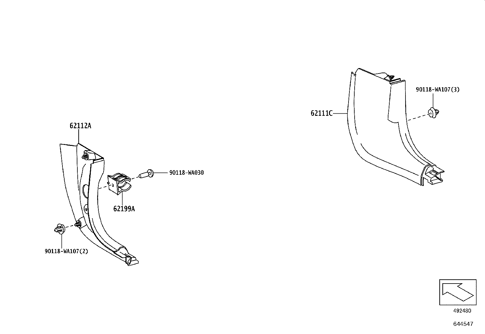 67914-WAA01 PLATE, FRONT DOOR SCUFF, LH product image