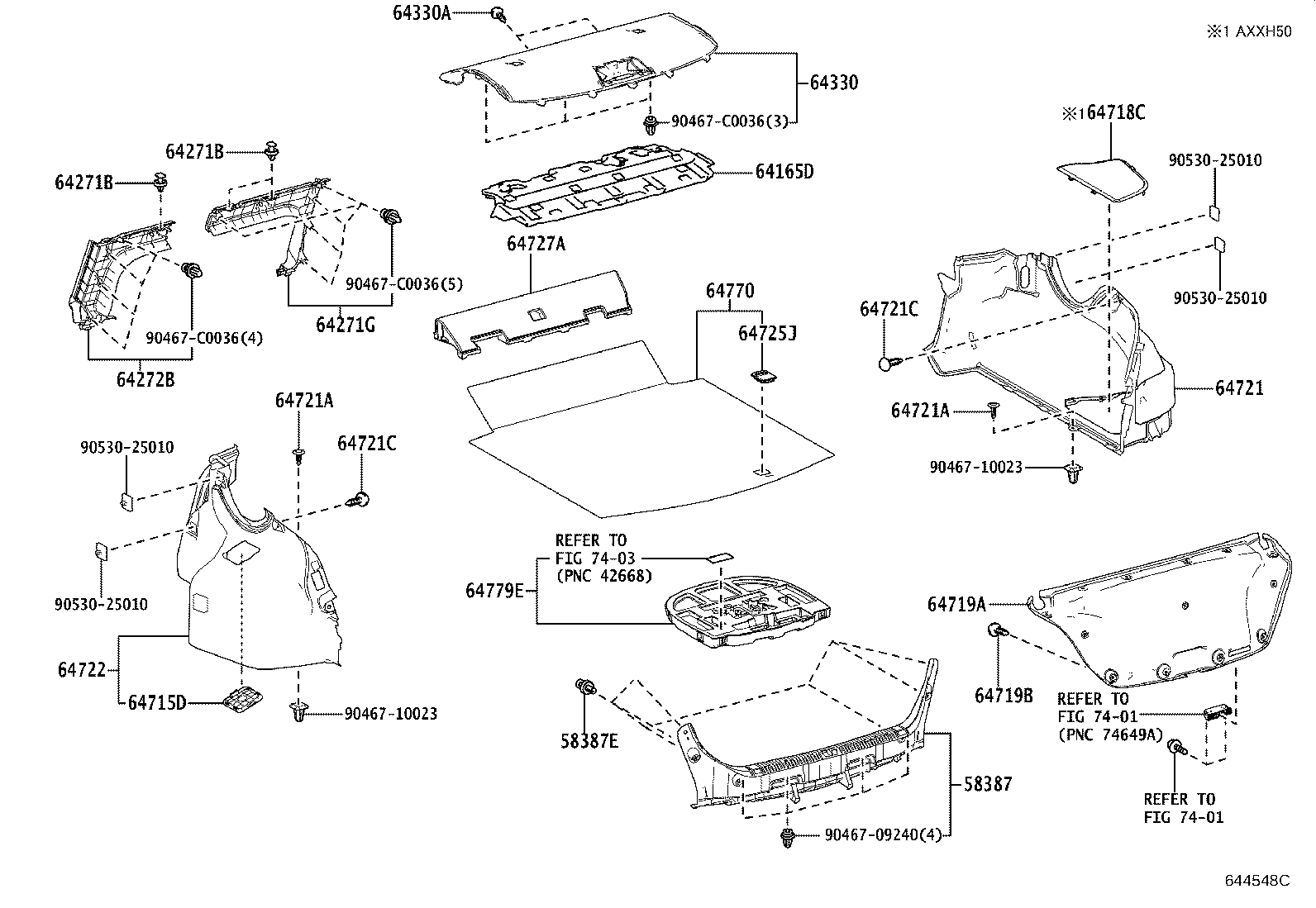 64165-07090 COVER, UPPER BACK PANEL HOLE, NO.1 product image