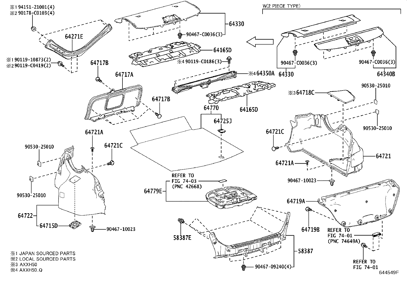 64165-07090 COVER, UPPER BACK PANEL HOLE, NO.1 product image