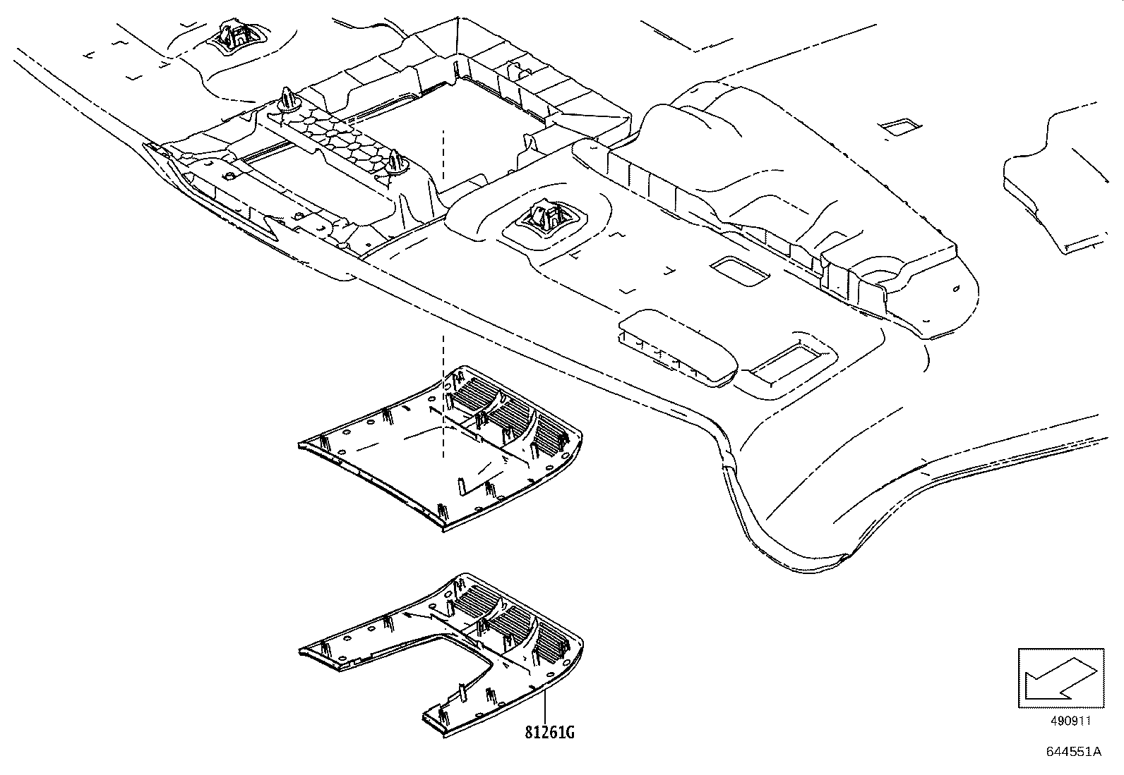 Toyota 63311-WAA03 HEADLINING ASSY, ROOF