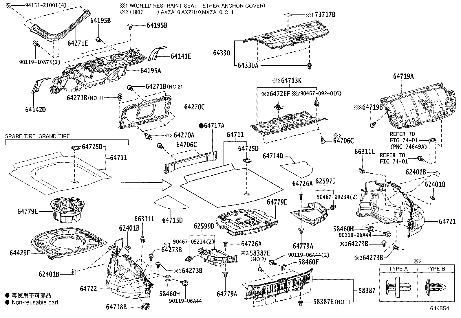 64429-33030 BOX, LUGGAGE COMPARTMENT TRIM product image
