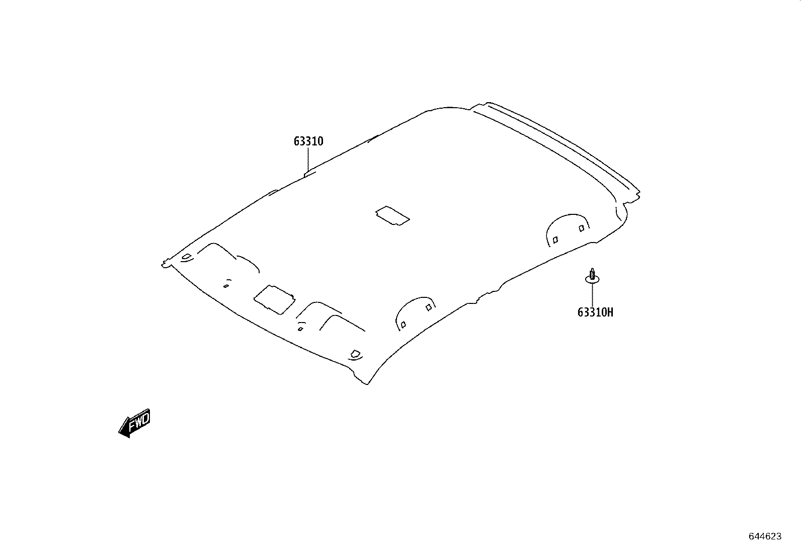 90118-WC251 CLIP(FOR ROOF HEADLINING) product image