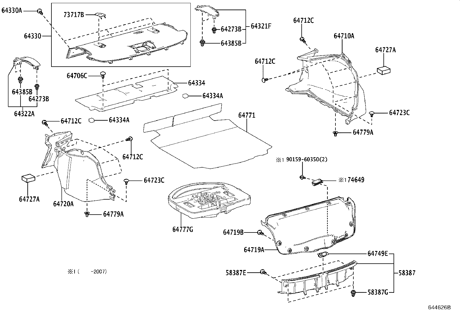 64334-02430 PAD, PACKAGE TRAY TRIM SILENCER product image