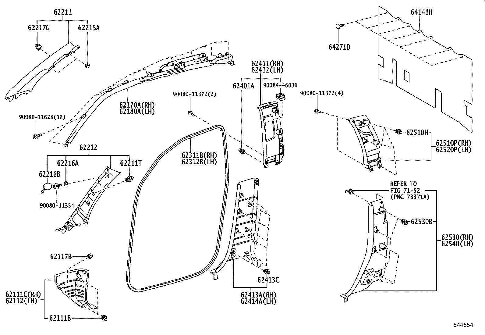 64141-0C021 SILENCER, BACK PANEL, NO.1 product image