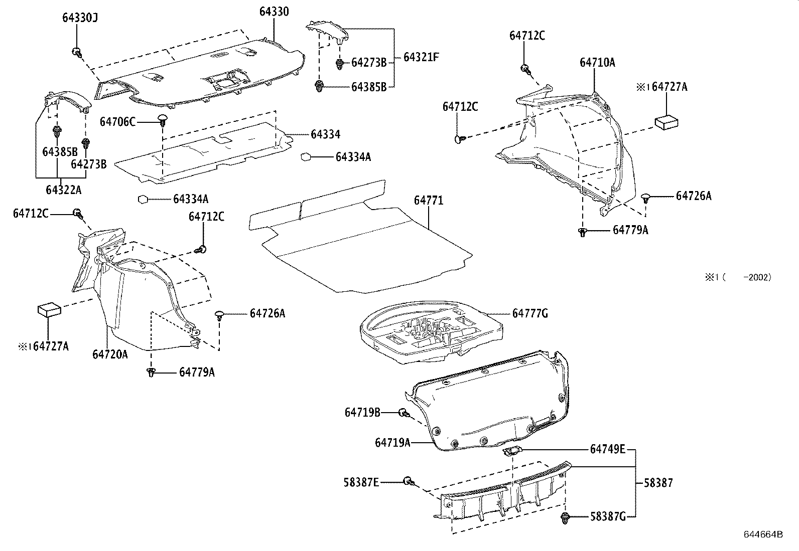 64334-02440 PAD, PACKAGE TRAY TRIM SILENCER product image