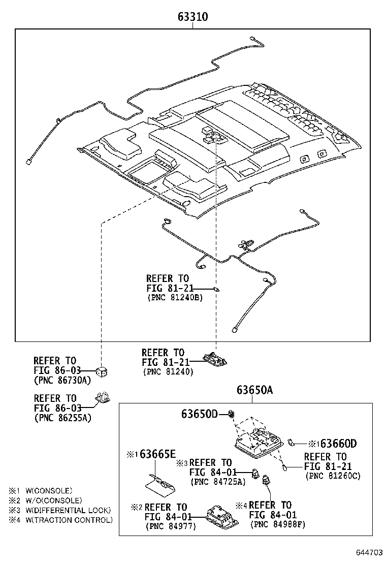 63355-04040 PAD, ROOF HEADLINING, RH product image