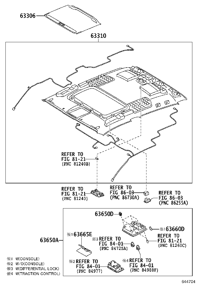 63355-04040 PAD, ROOF HEADLINING, RH product image