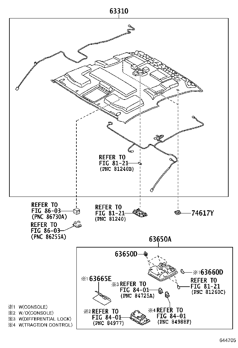 63355-04040 PAD, ROOF HEADLINING, RH product image