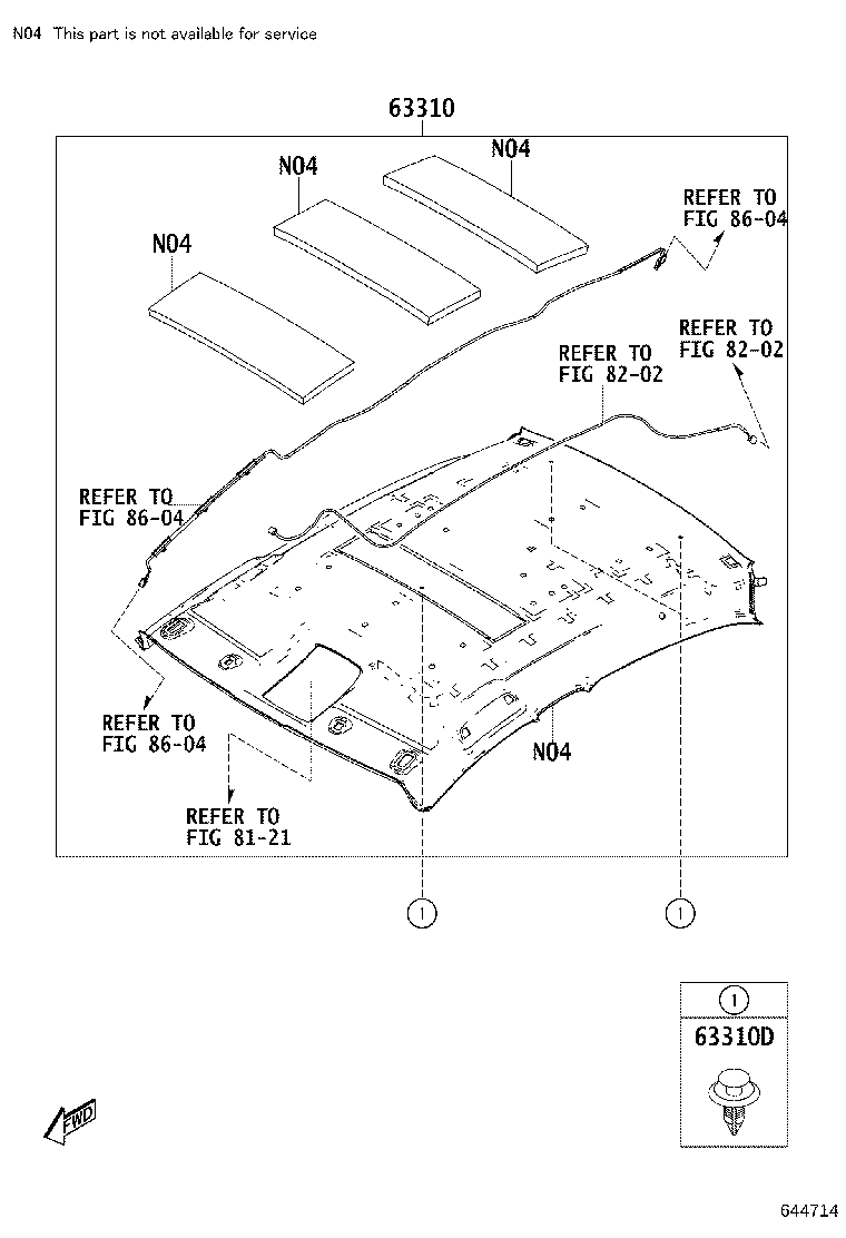 63300-WB005 HEADLINING ASSY, ROOF product image