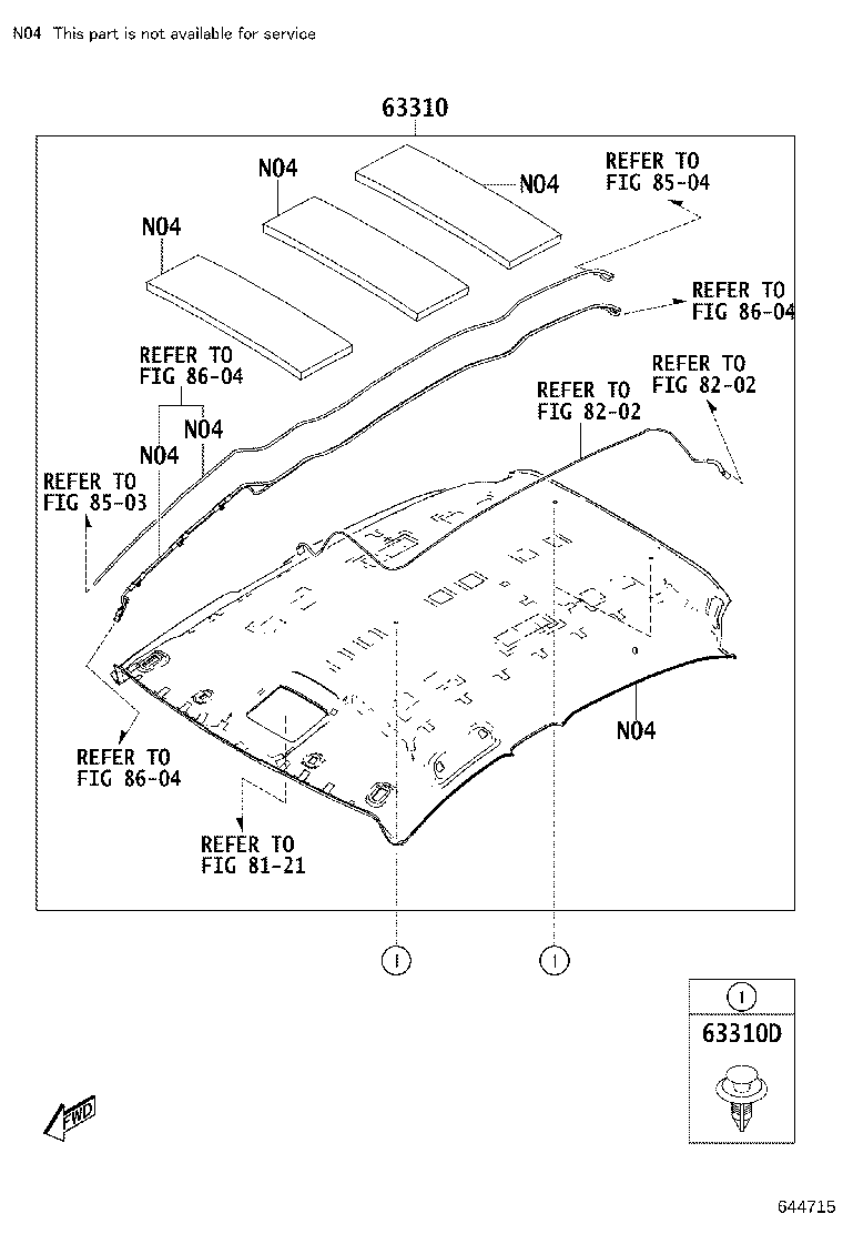 63300-WB005 HEADLINING ASSY, ROOF product image