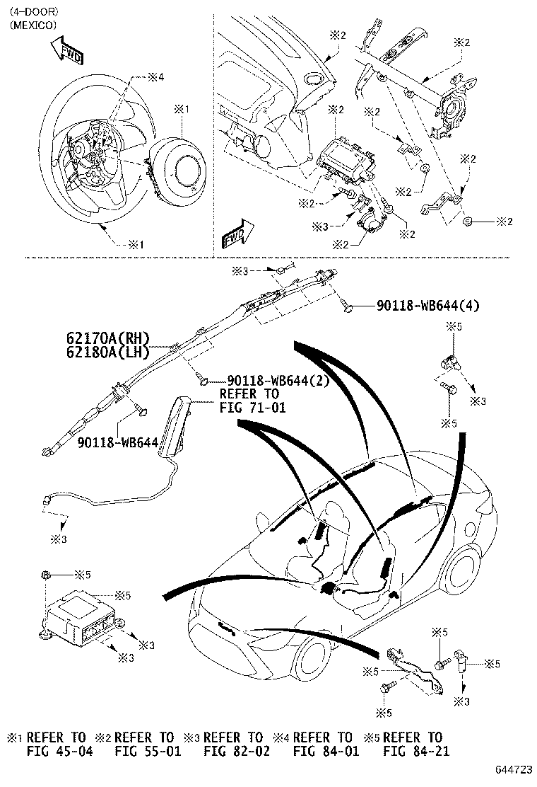 62331-WB002 WEATHERSTRIP, REAR DOOR OPENING TRIM, RH product image