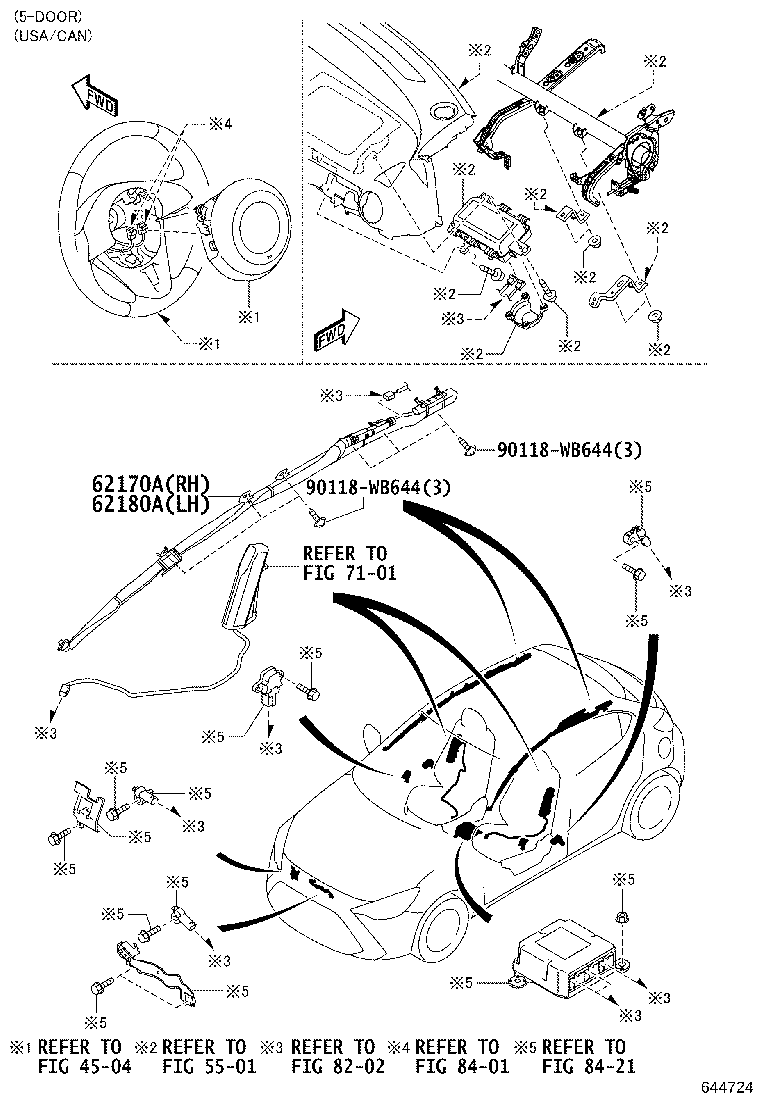 62331-WB002 WEATHERSTRIP, REAR DOOR OPENING TRIM, RH product image