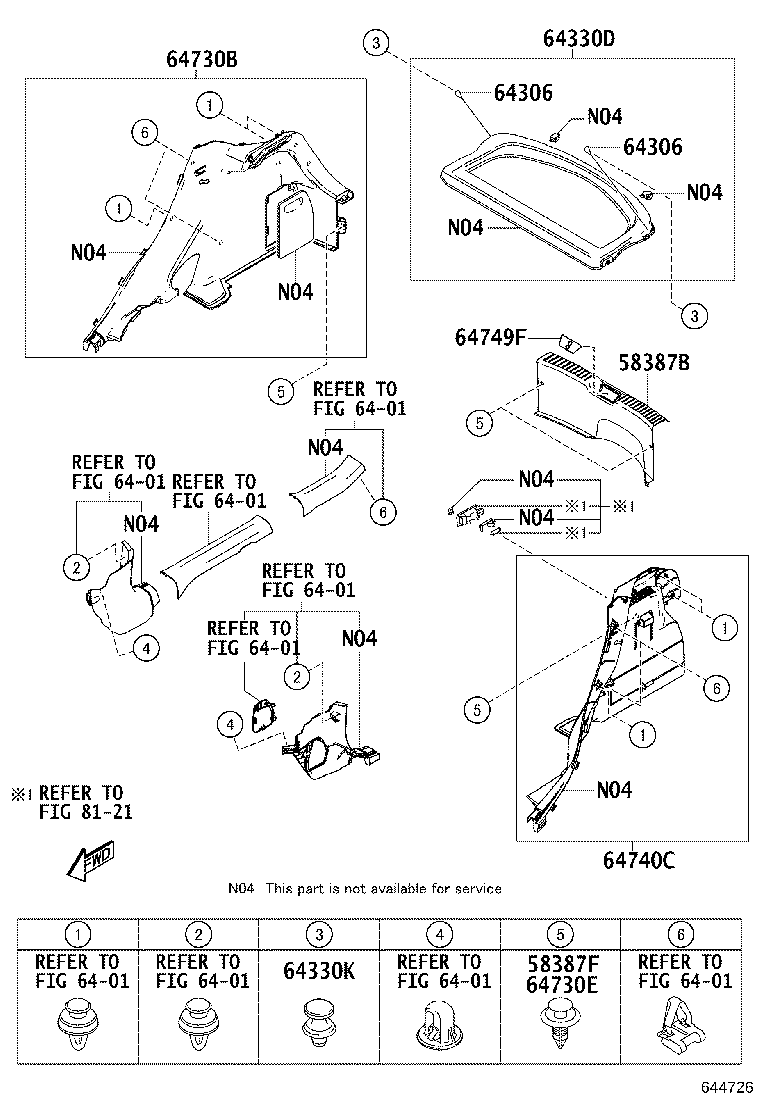 64330-WB007 PANEL ASSY, PACKAGE TRAY TRIM product image