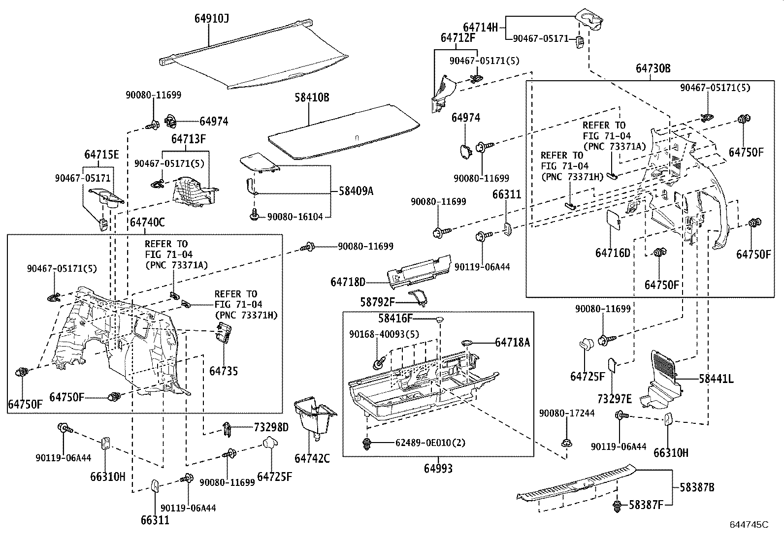 64742-0E080-C0 BOX, DECK SIDE TRIM, LH product image