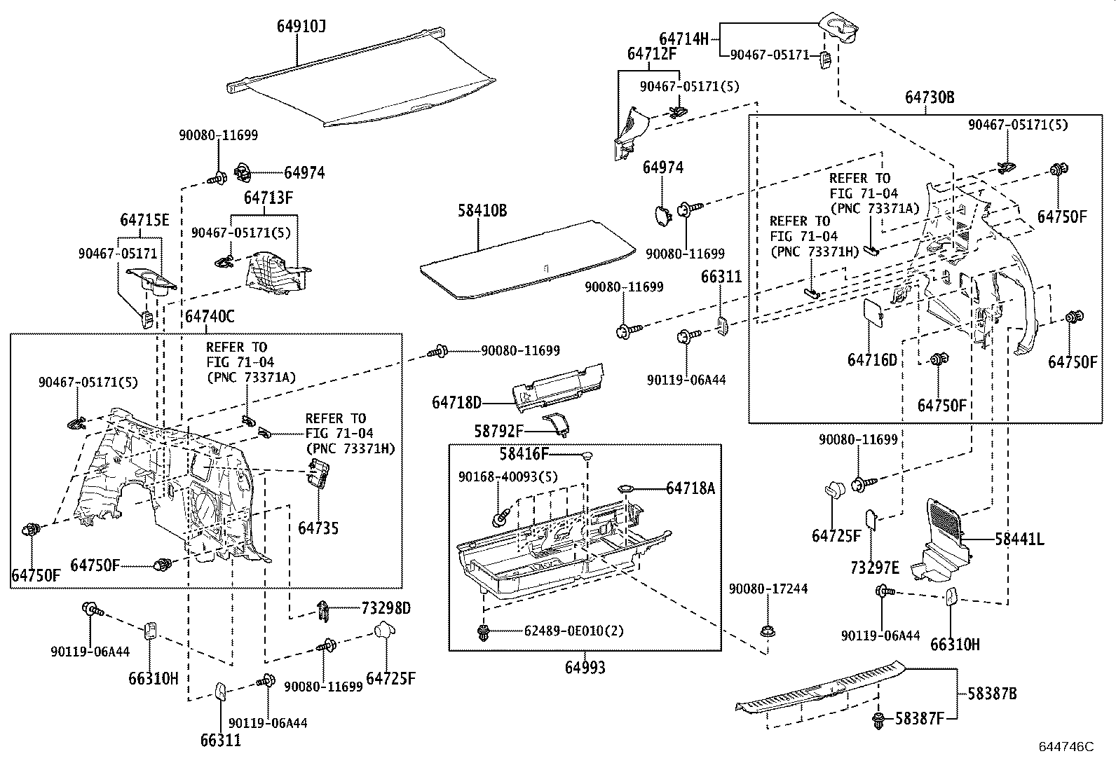 Toyota 64735-0E030-C0 COVER, DECK TRIM SIDE SERVICE HOLE