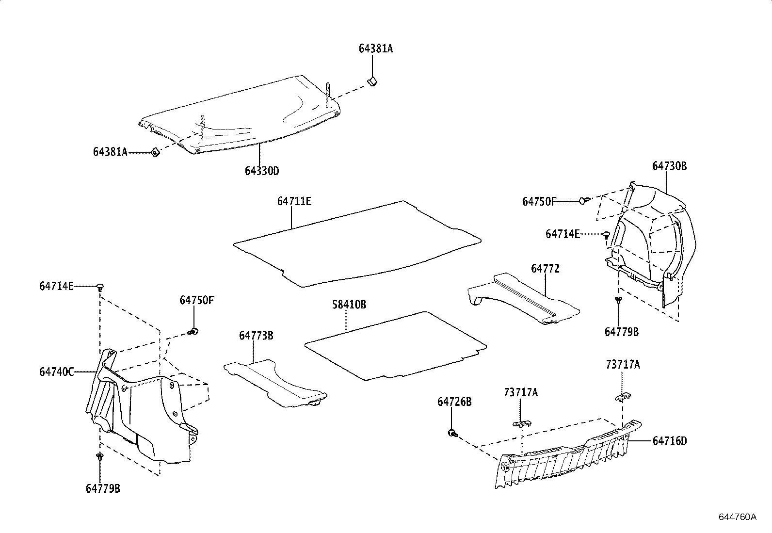 64772-0D170 PAD, SPARE WHEEL COVER product image