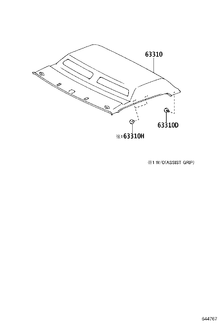63310-37460-B0 HEADLINING ASSY, ROOF product image
