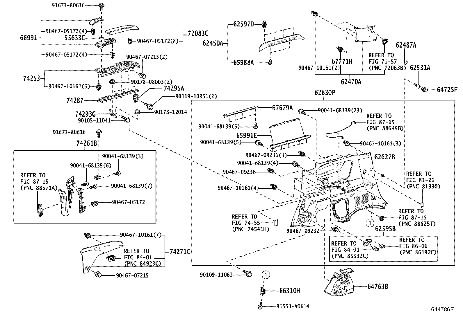 62170-58040 AIR BAG ASSY, CURTAIN SHIELD, RH product image