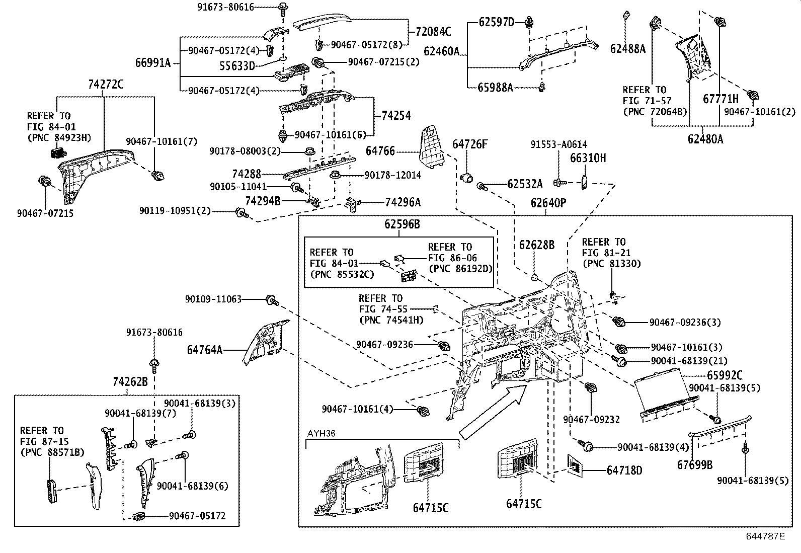 62170-58040 AIR BAG ASSY, CURTAIN SHIELD, RH product image