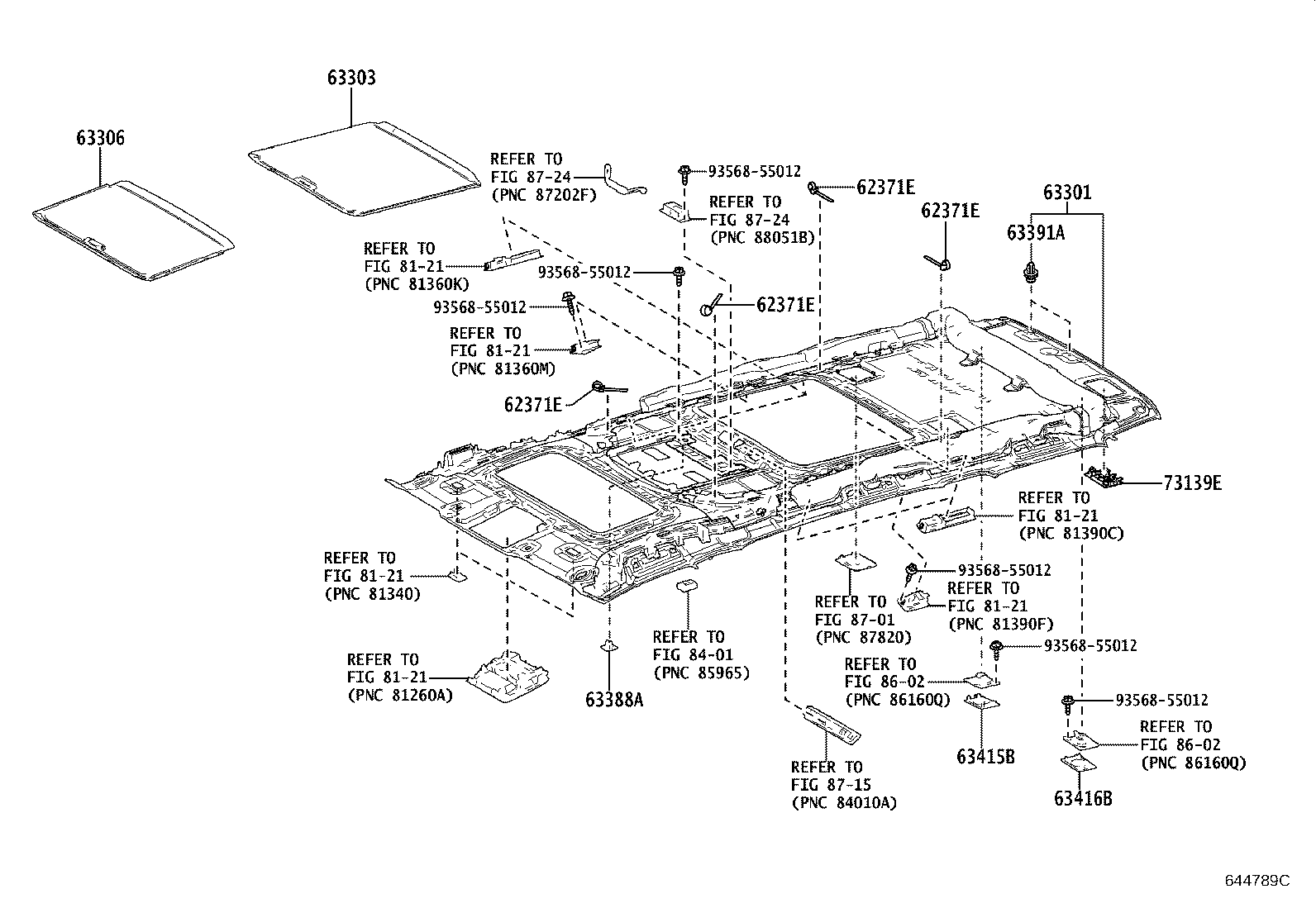 63304-58J50-C0 TRIM SUB-ASSY, ROOF HEADLINING product image