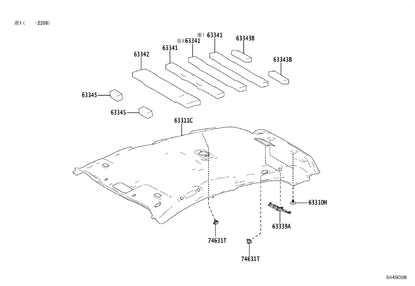 63341-K0010 PAD, ROOF SILENCER, NO.1 product image