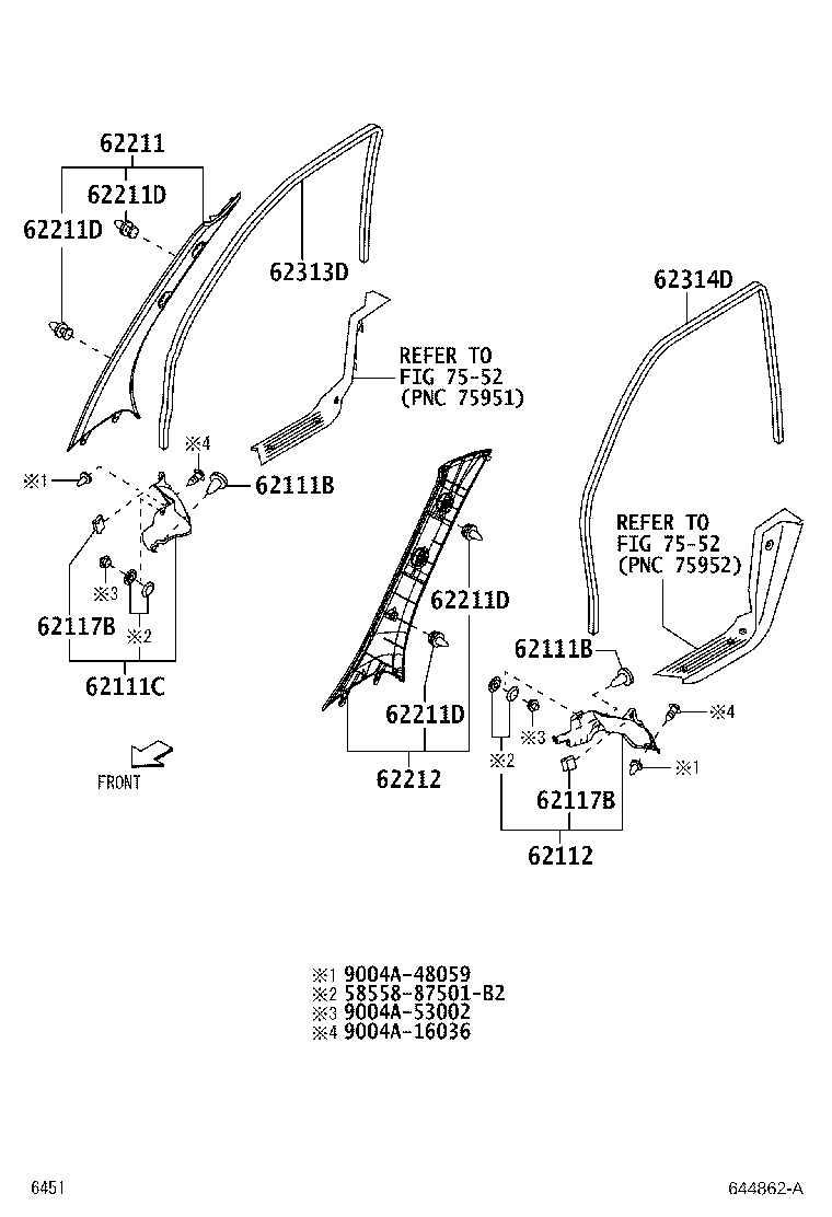 67771-87705 RETAINER, QUARTER TRIM product image