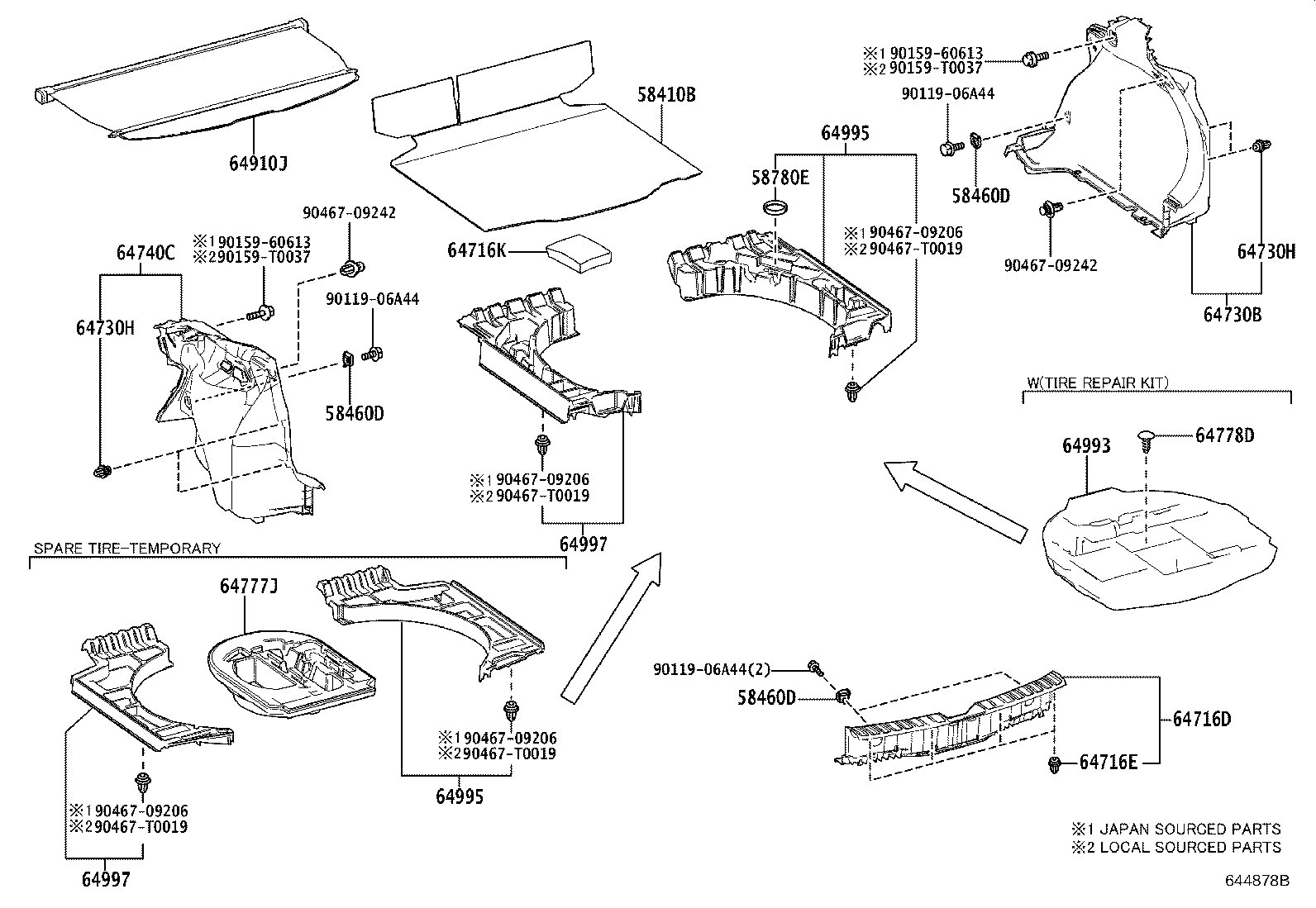64993-0A020 BOX, DECK FLOOR, REAR product image