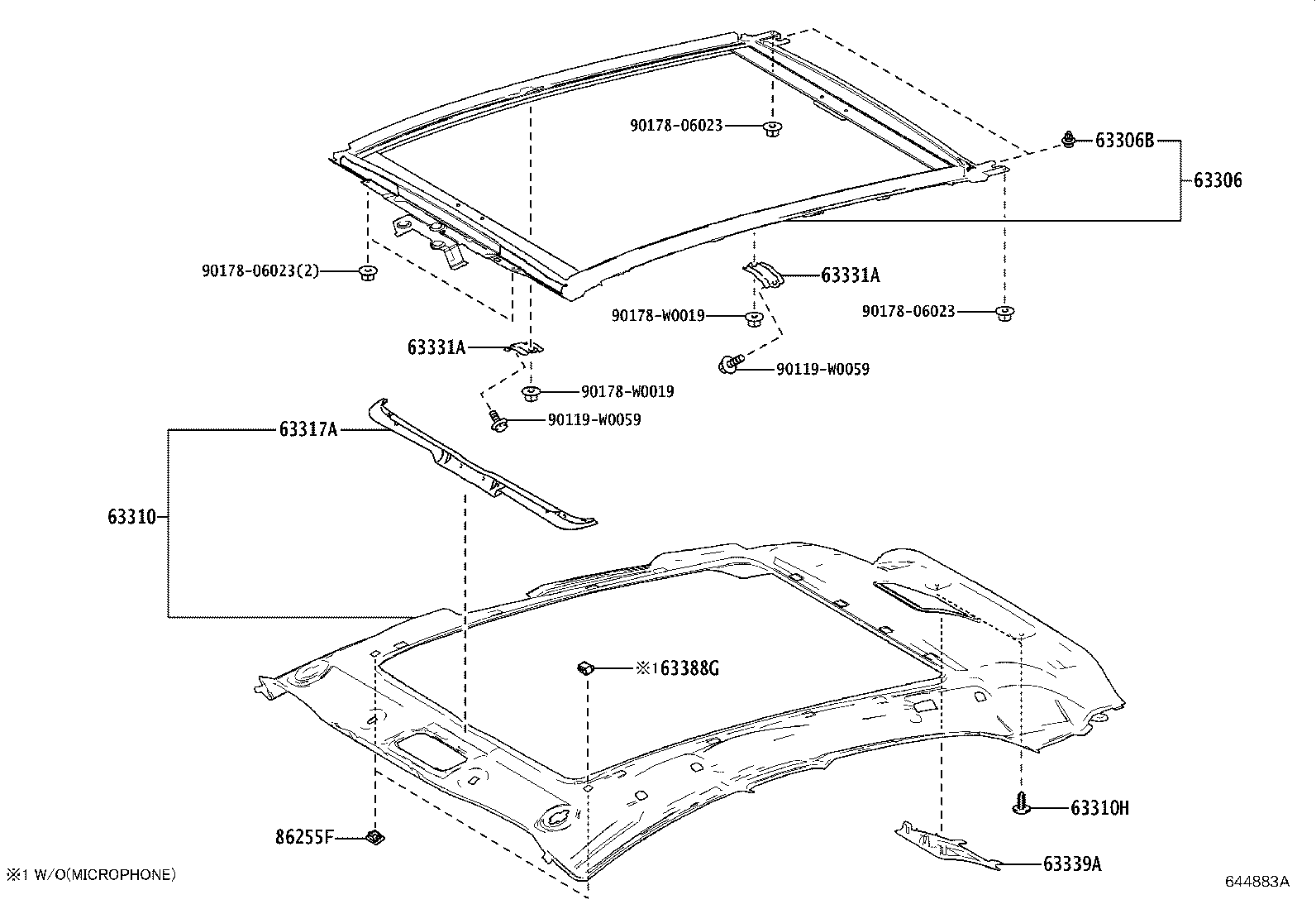 63341-K0020 PAD, ROOF SILENCER, NO.1 product image