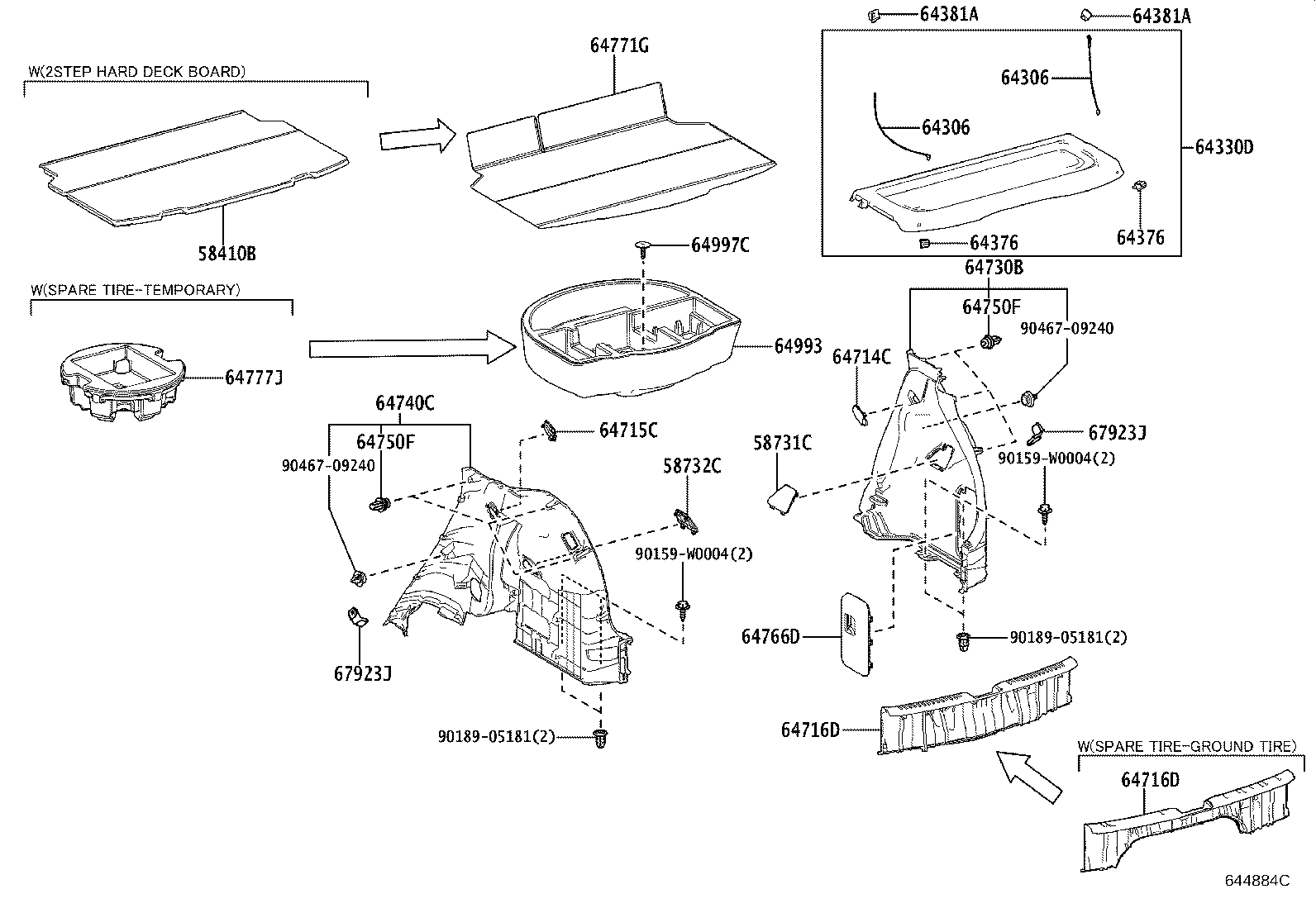 64376-02020 SPACER, PACKAGE TRAY TRIM, NO.2 product image